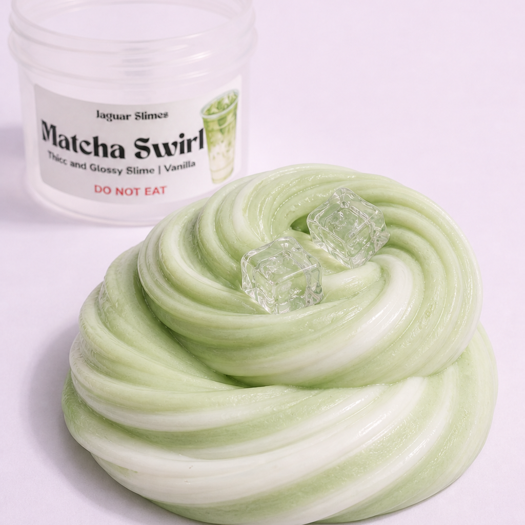 Matcha Swirl - Thick and Glossy Matcha Green Slime