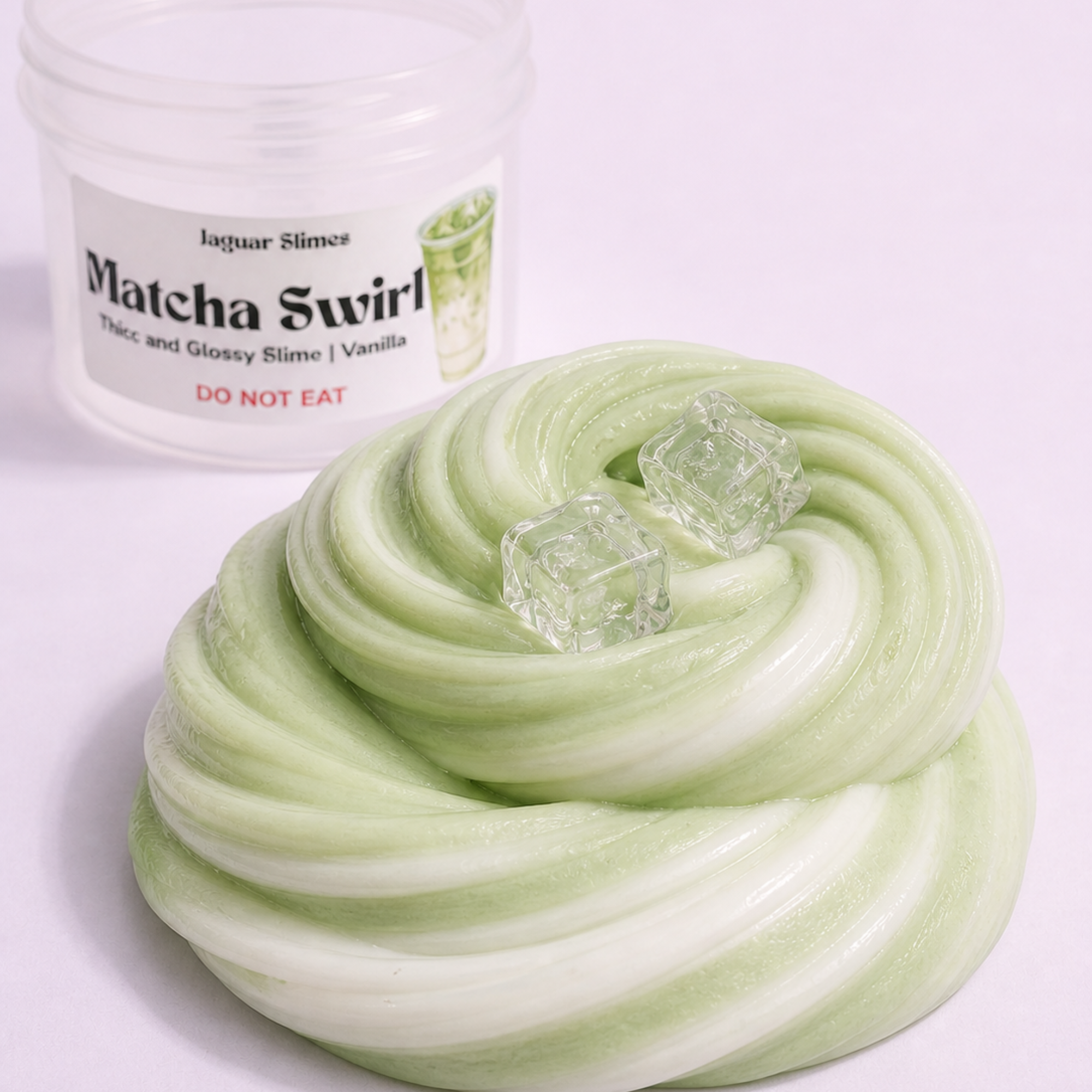 Matcha Swirl - Thick and Glossy Matcha Green Slime