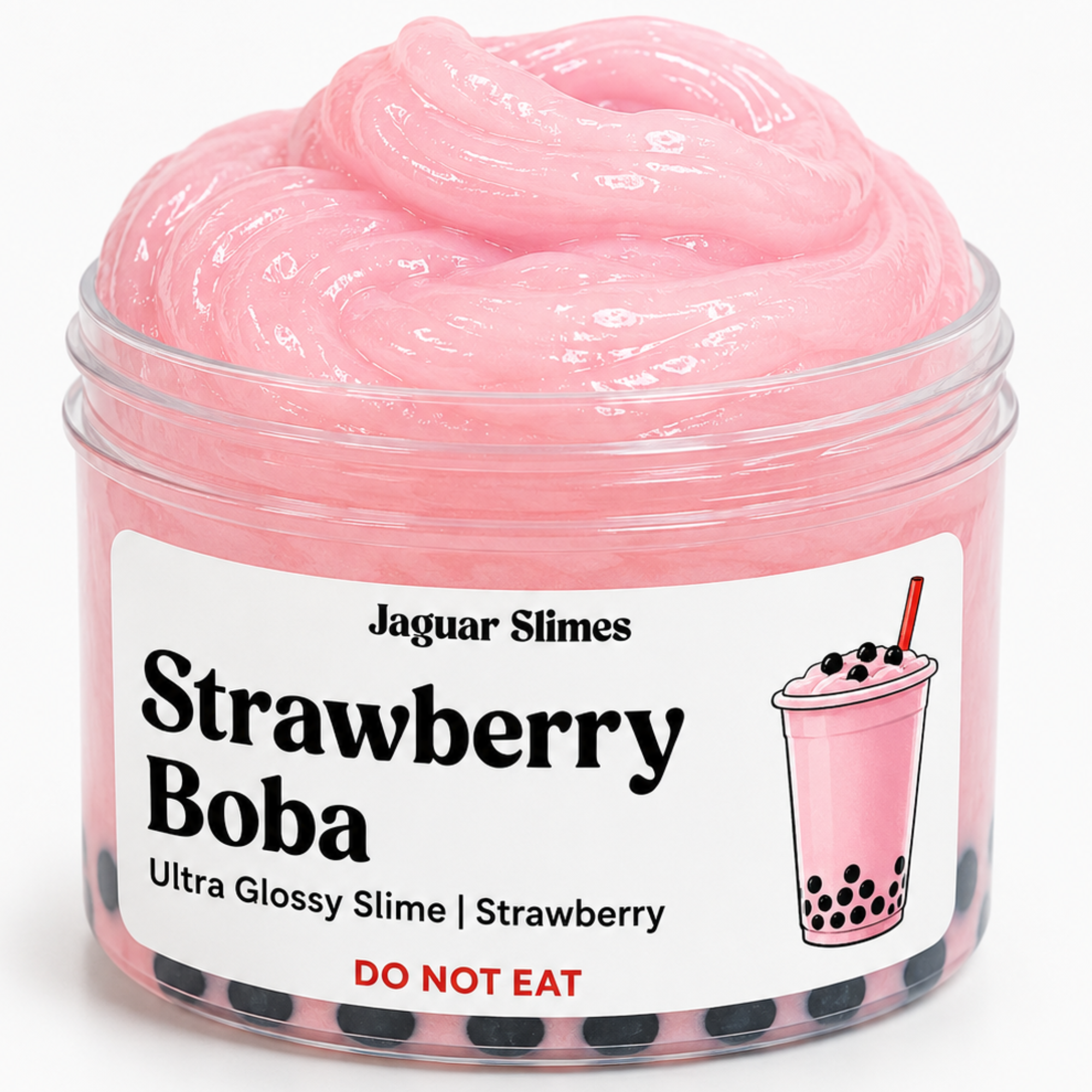 Strawberry Boba - Thick & Glossy Slime