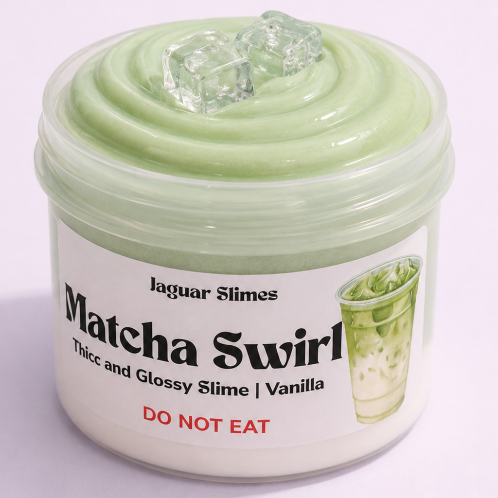 Matcha Swirl - Thick and Glossy Matcha Green Slime
