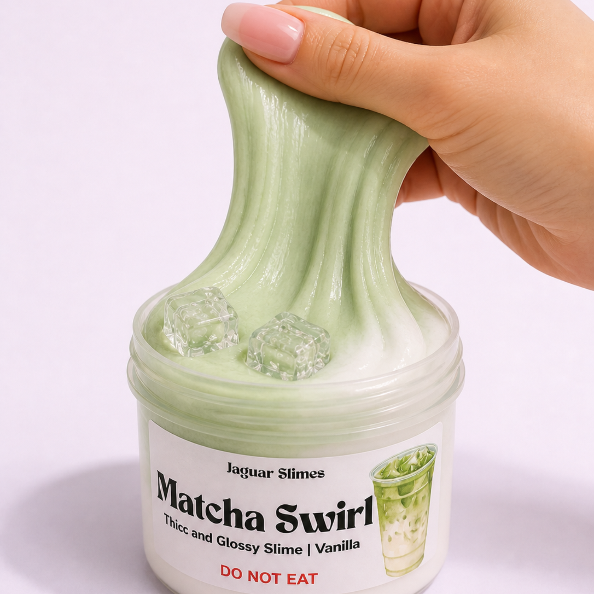 Matcha Swirl - Thick and Glossy Matcha Green Slime