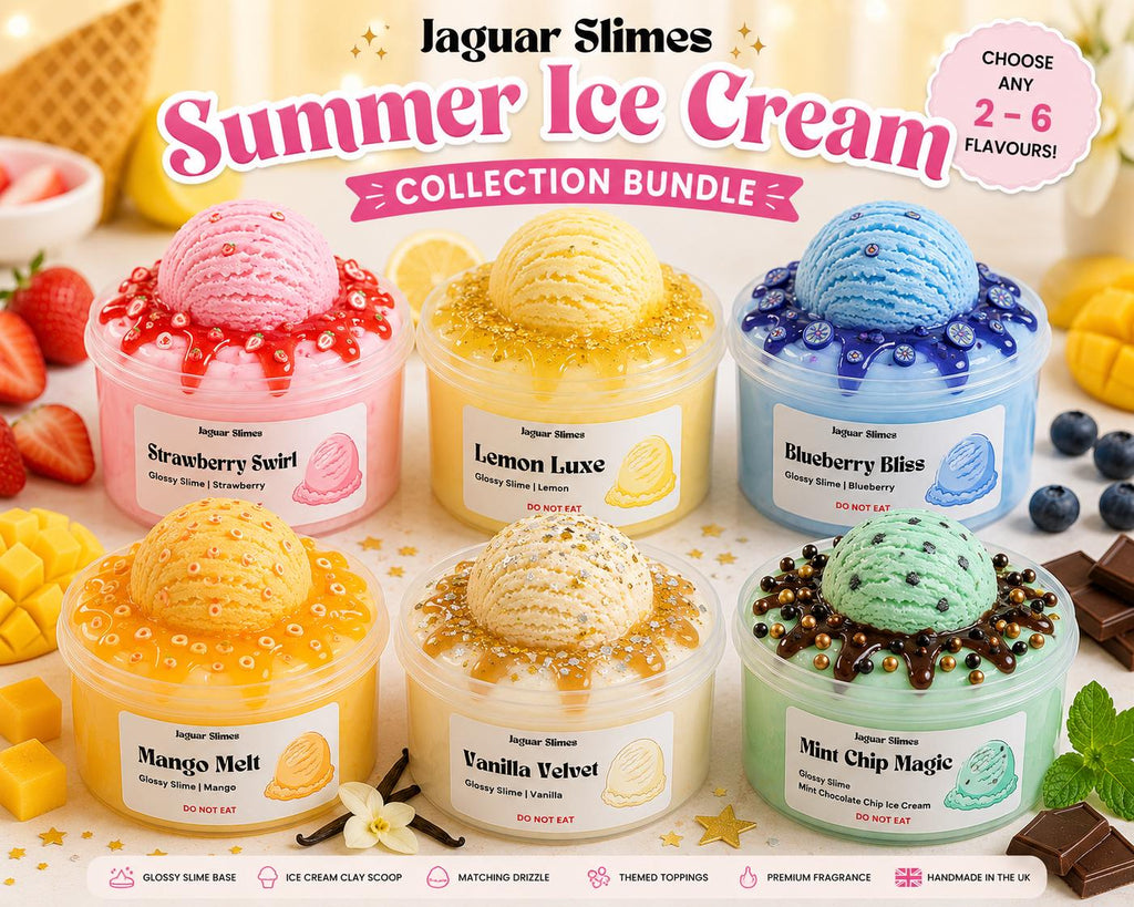 Summer Ice Cream Slime Collection - Glossy Slime + Clay Piece