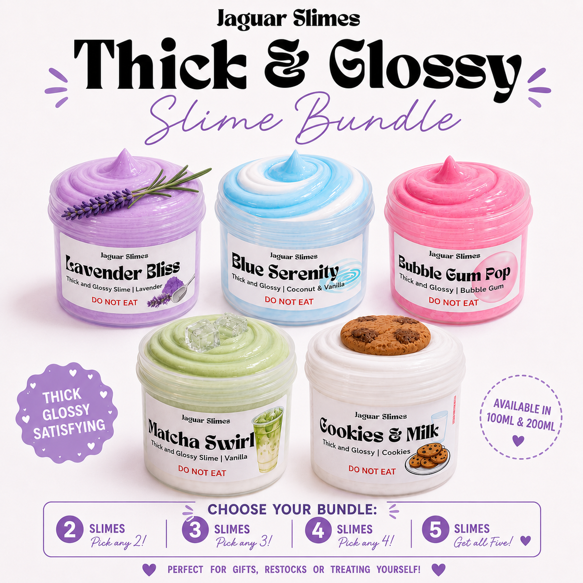 The Ultimate Slime Collection – 5 Thick and Glossy Slimes