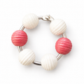 Beaded Fidget Loop – Cherry Cream | Red & White Handheld Fidget