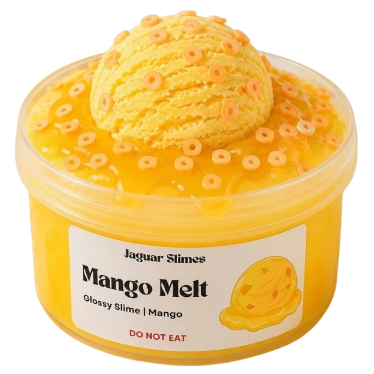 Mango Melt – Mango Ice Cream Glossy Slime + Clay Piece