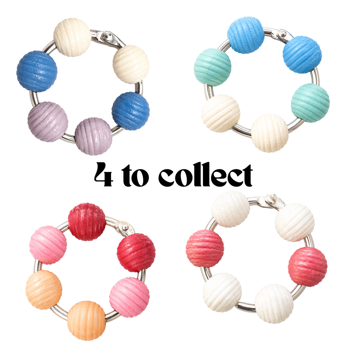 Beaded Fidget Loop – Cherry Cream | Red & White Handheld Fidget
