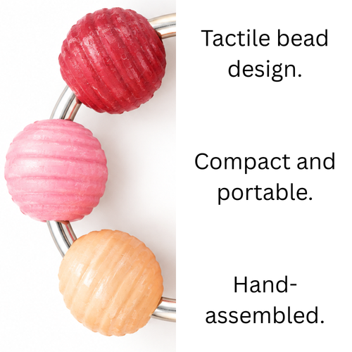 Beaded Fidget Loop – Warm Berry | Handheld Fidget Toy