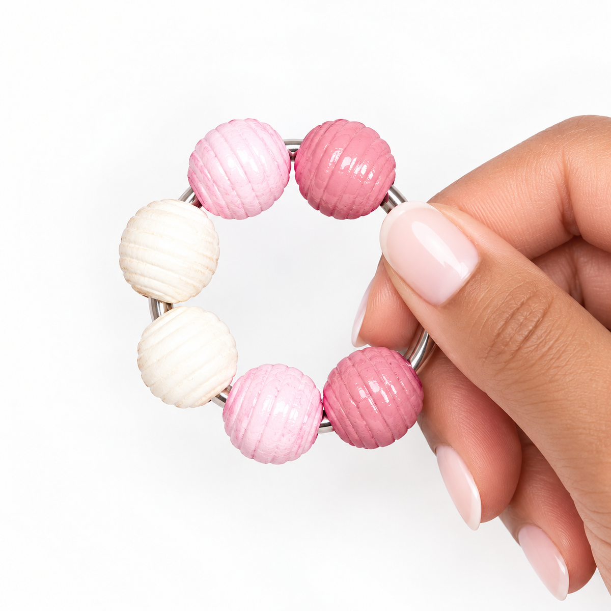 Beaded Fidget Loop – Warm Berry | Handheld Fidget Toy