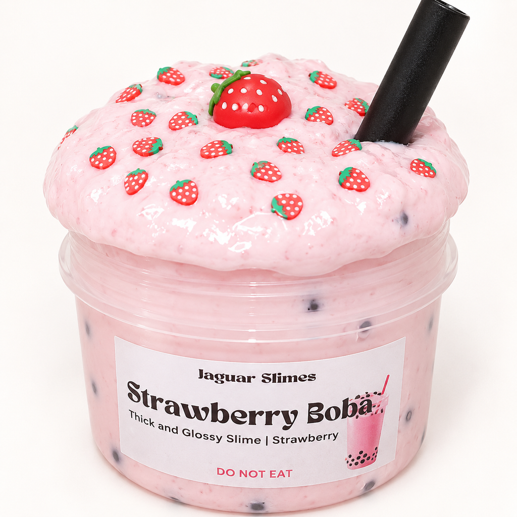 Strawberry Boba - Thick & Glossy Slime