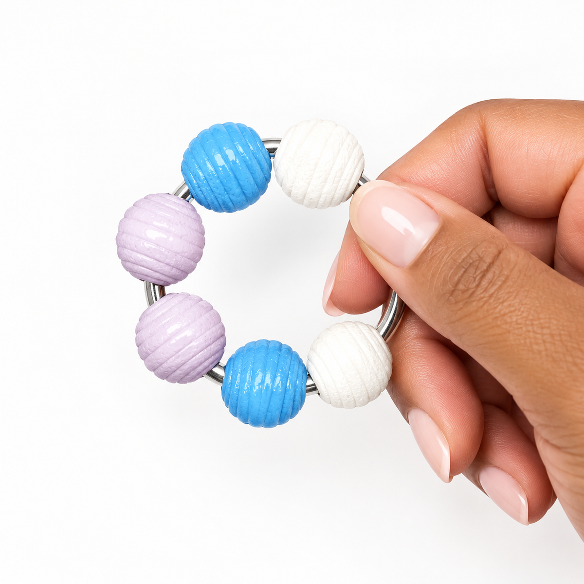 Beaded Fidget Loop – Lavender Sky | Pastel Handheld Fidget