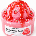 Strawberry Swirl – Strawberry Ice Cream Glossy Slime + Clay Piece